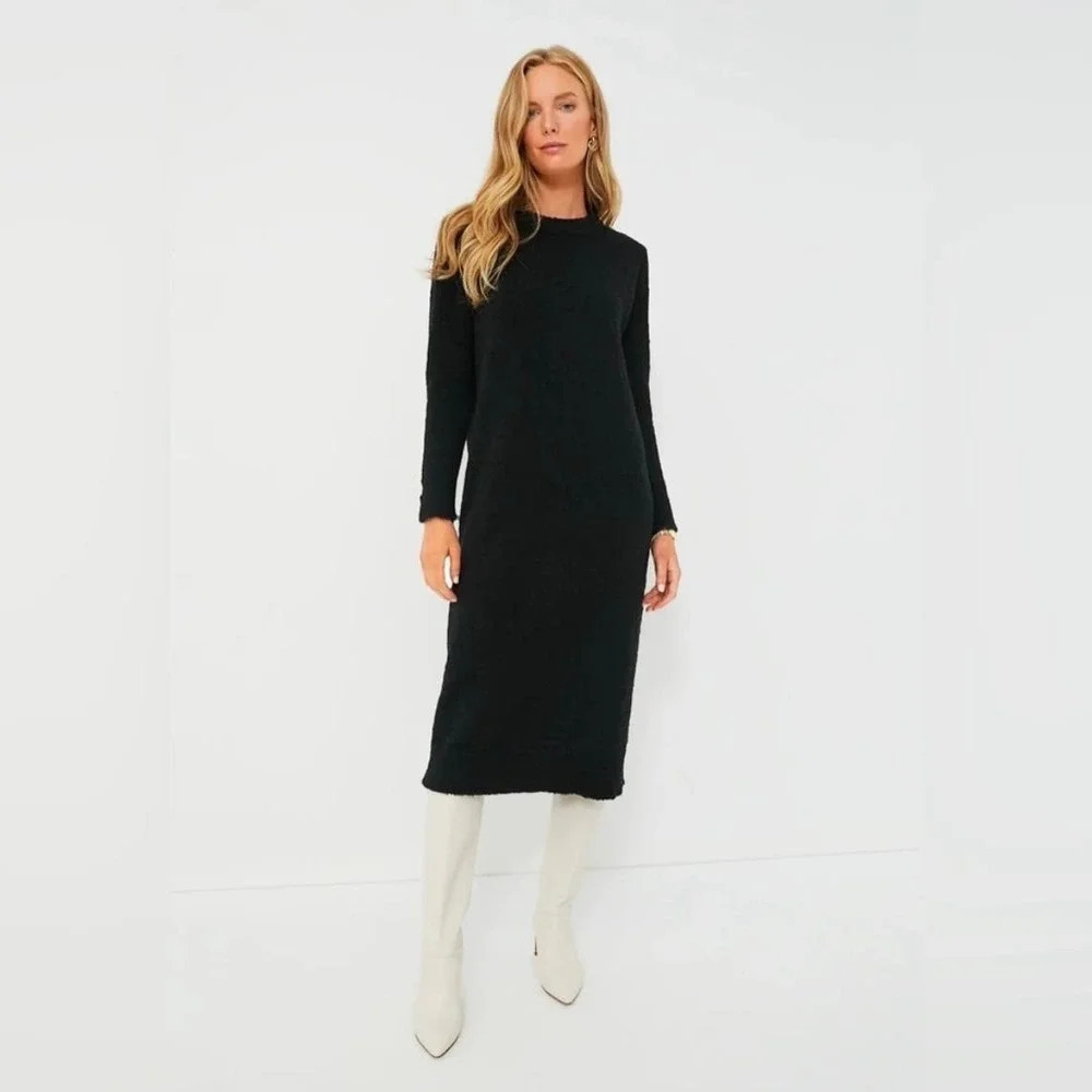 Tuckernuck Black Boucle Knit Nelle Dress sz M
